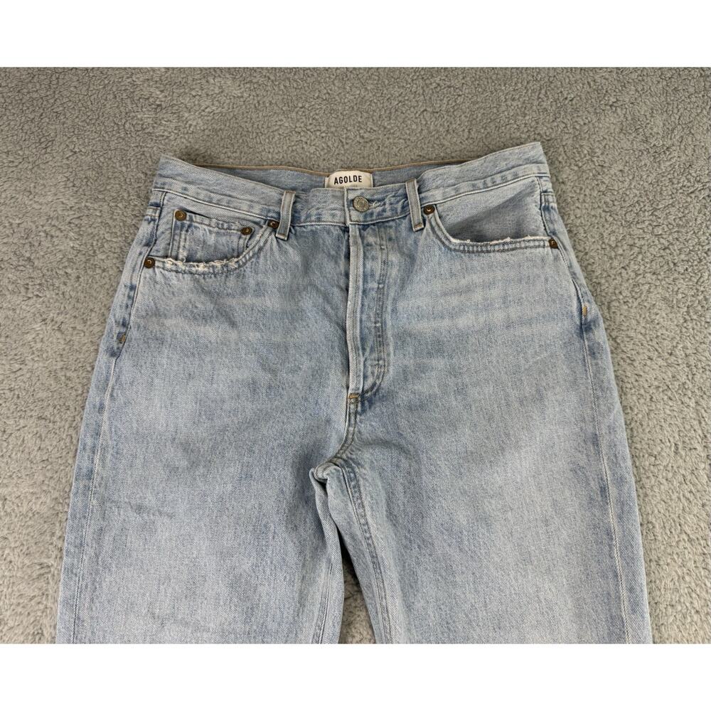 Agolde Riley High Rise Straight Leg Crop Jeans in Shatter Size 30 Denim